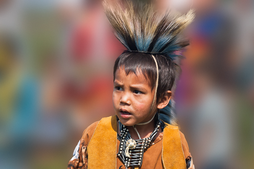 Young boy at a Pow Wow